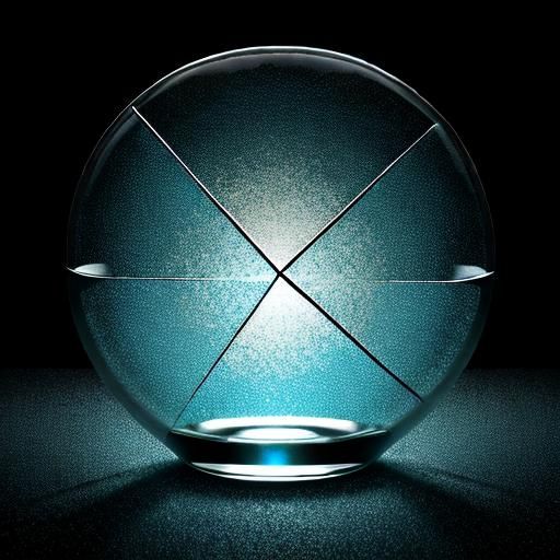 Abstract Composition of Broken Glass Shards