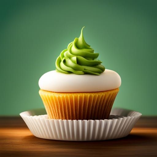 Hyperrealistic Jalapeno Deviled Egg Cupcake Splash Art