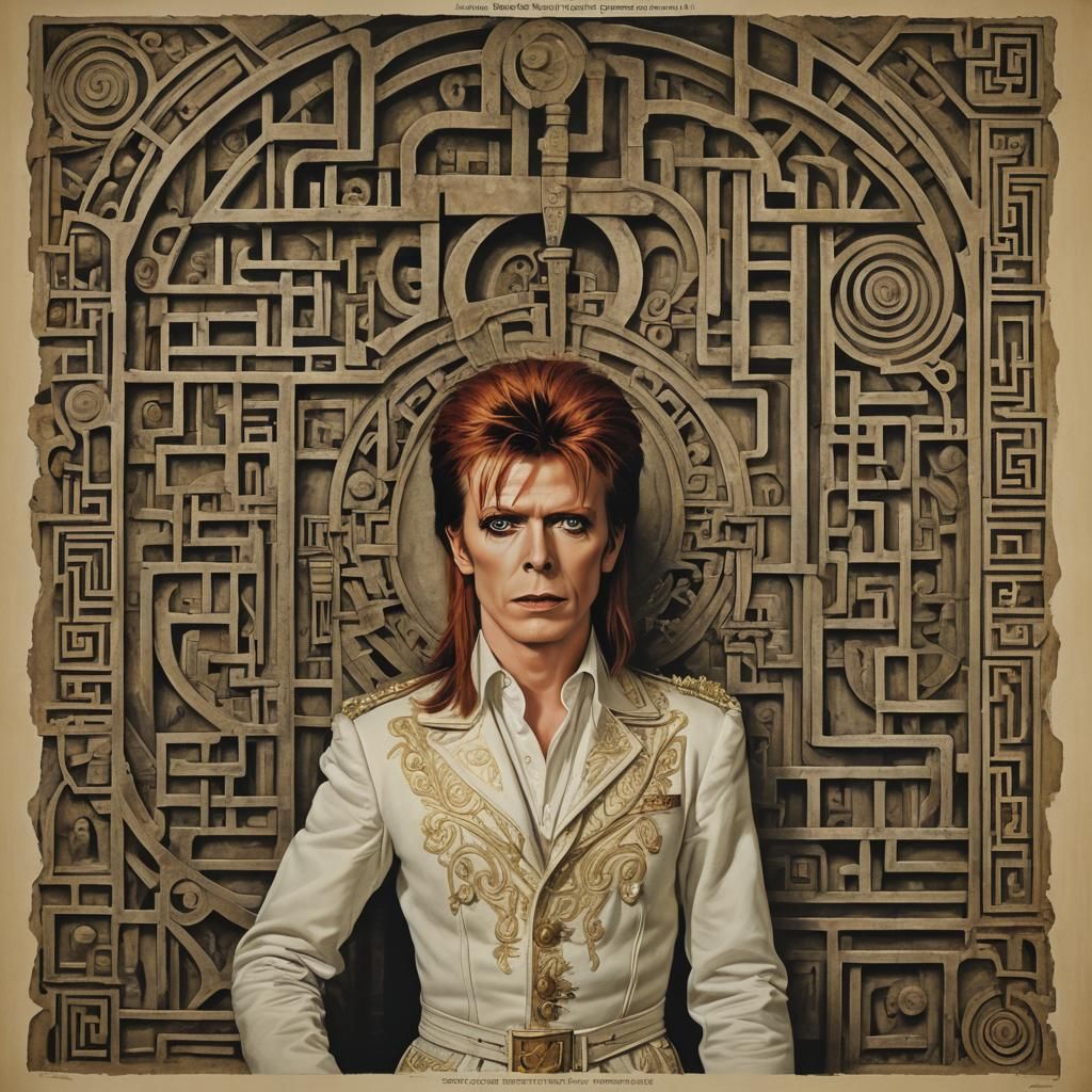 David Bowie in Labyrinth: 1980s Movie Poster