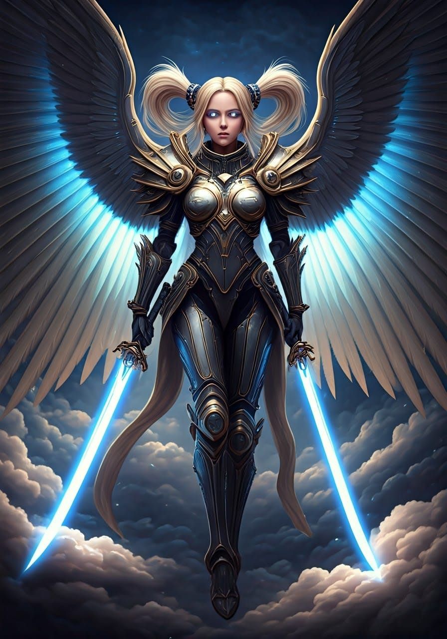 Ethereal Warrior Angel in Divine Tech Armor