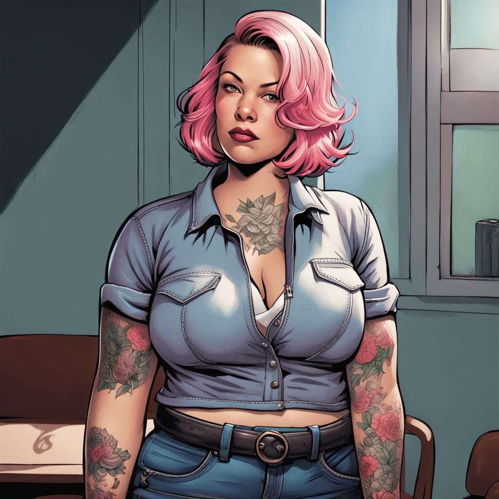 Jaime Hernandez Style Comic Book Portrait