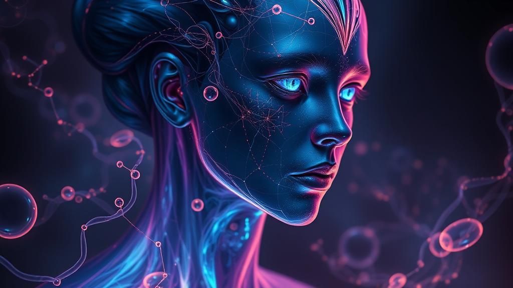 Ethereal Living Plasma Entity Portrait in Digital Art Style