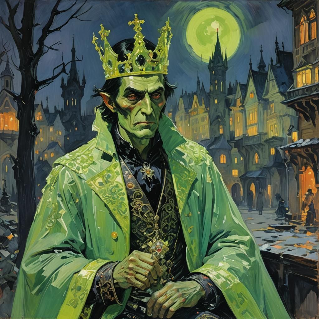 Fluorescent Vampire in Twilight, Russian Avant-Garde Style