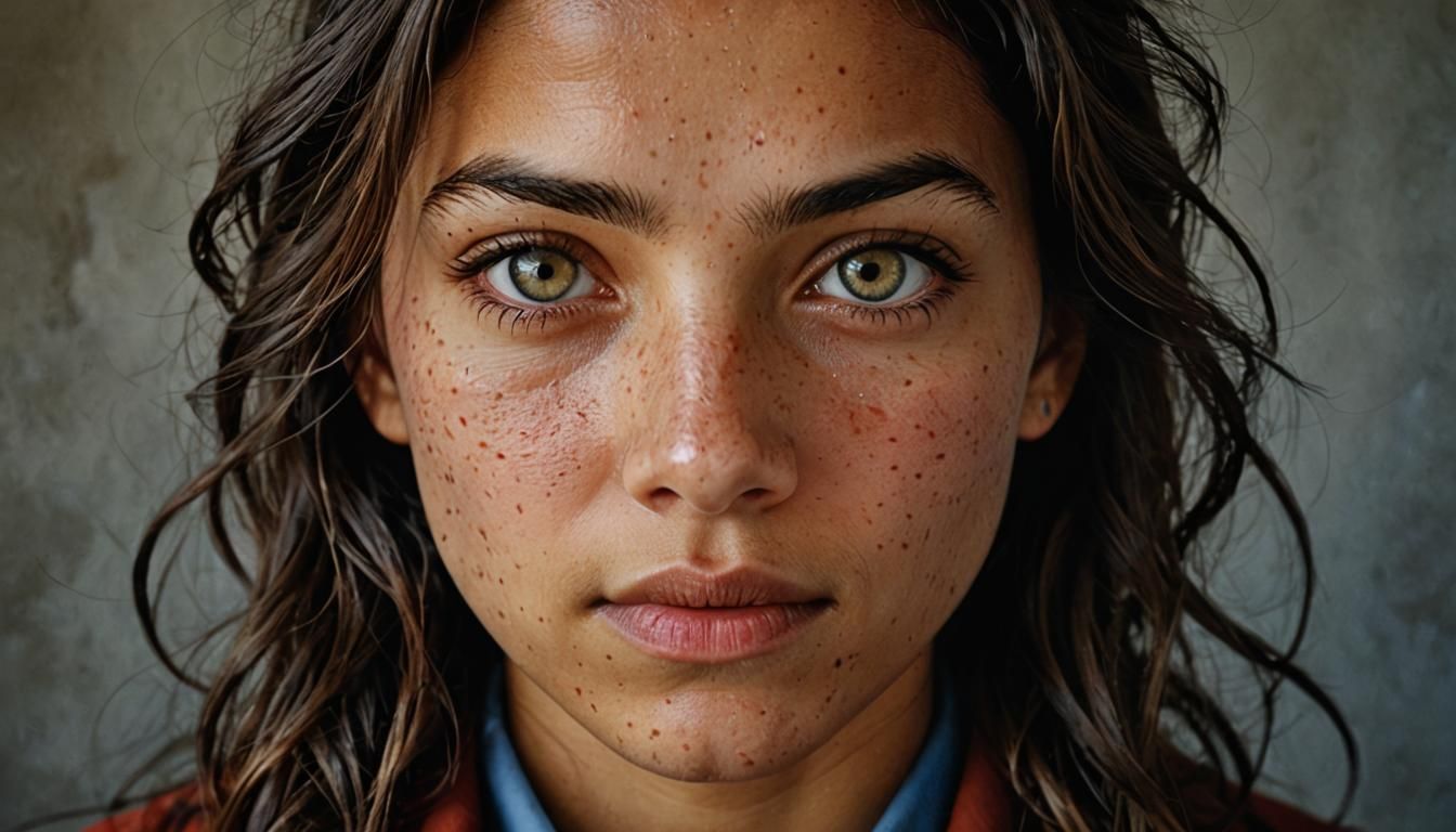 Sleek Close-Up Portrait in a Professional Studio Setting