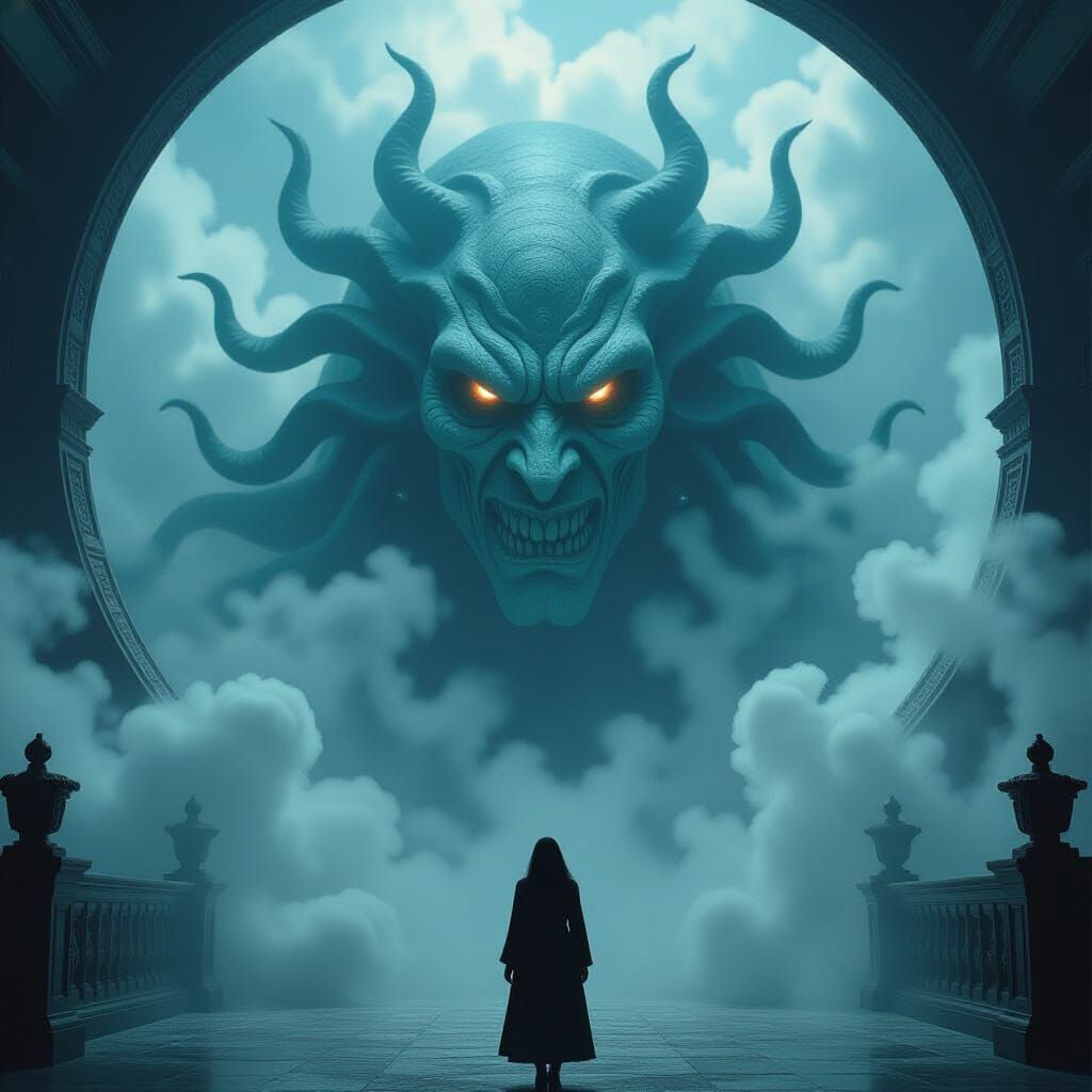 Cosmic Horror Creature Emerges in Surreal Photography Style