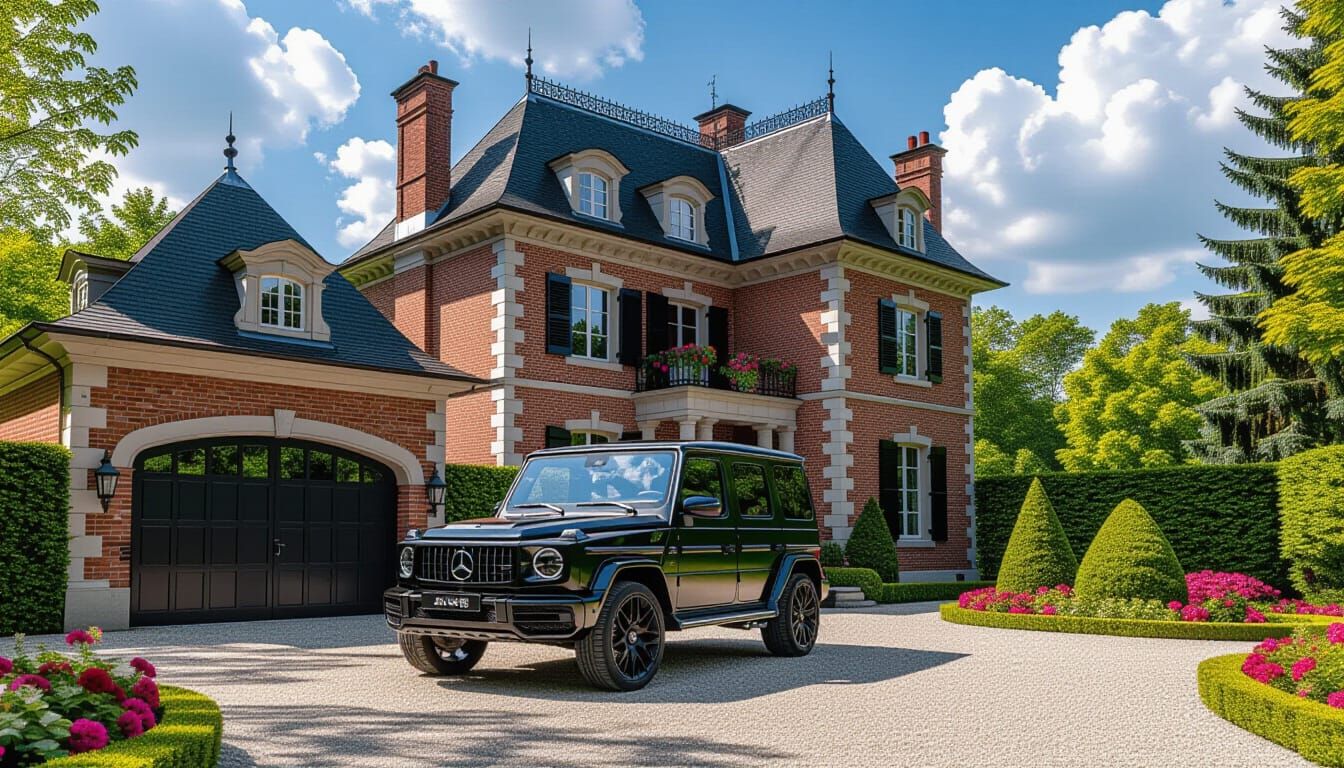 Elegant Chateau and AMG G 63 in Monet Style