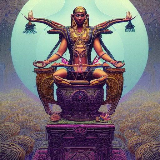 Thoth in Meditation: A Flowerpunk Sci-Fi Fantasy