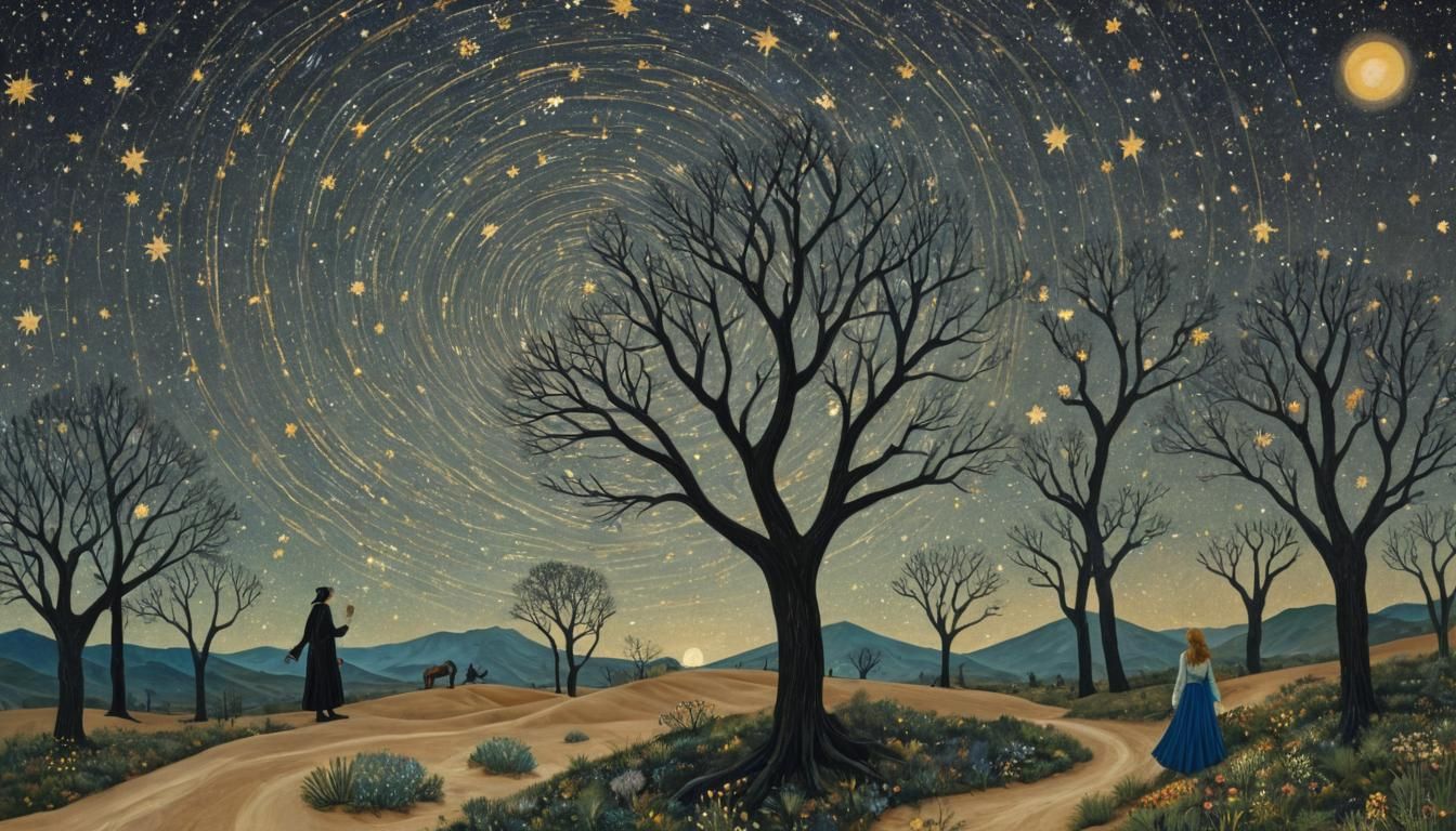 Desert to Forest: Mystical Collage of Infinite Creation