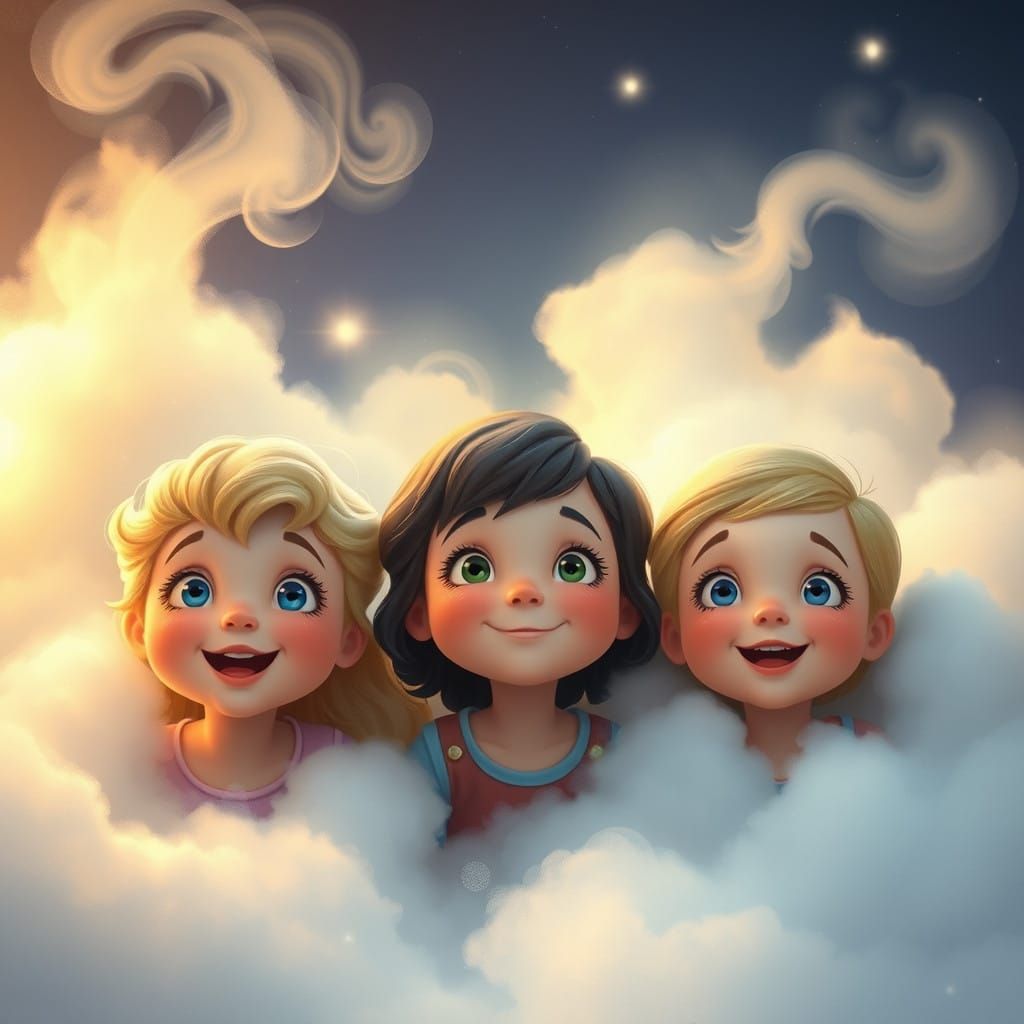 Whimsical Disney-Inspired Dreamscapes of Joyful Children
