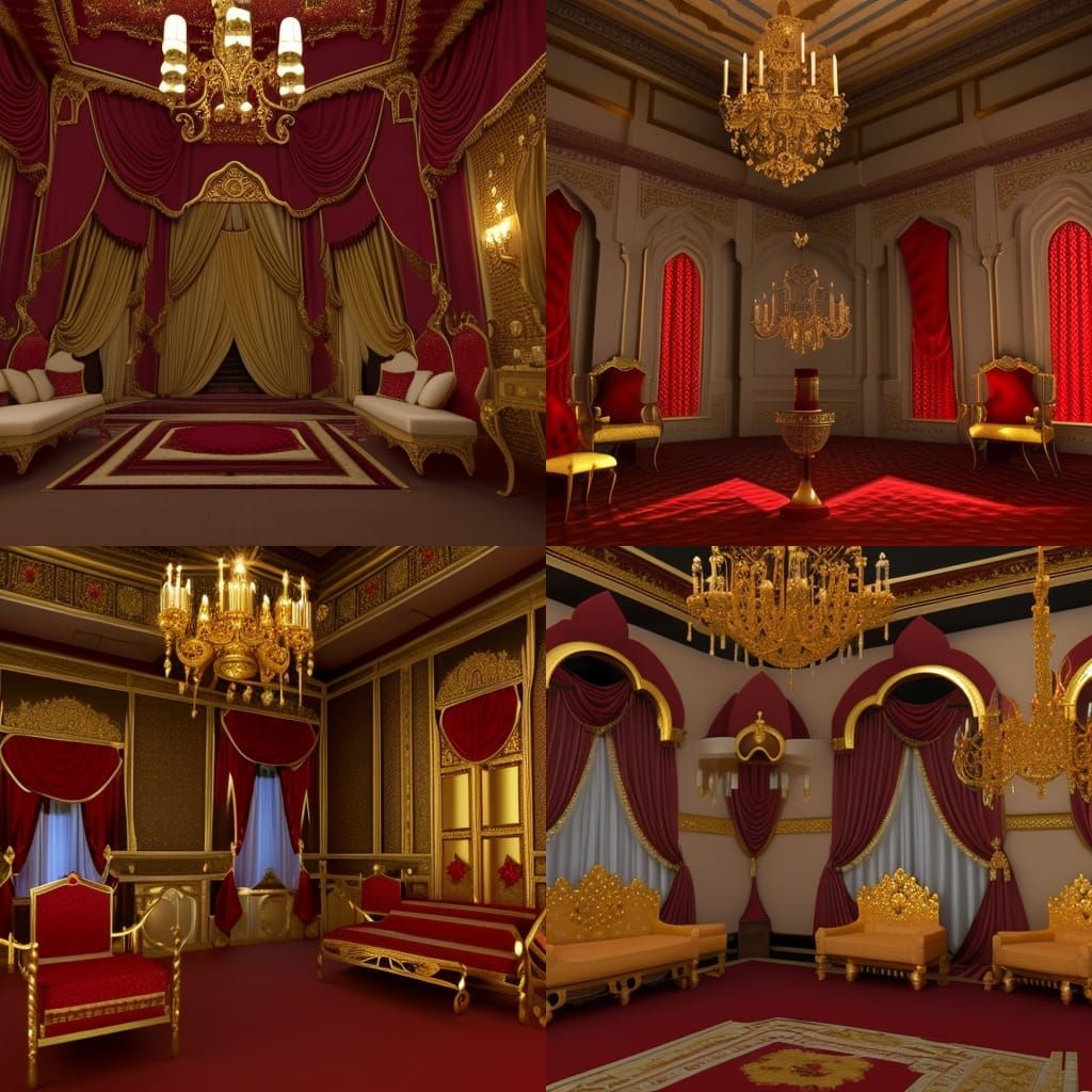 Interior of an arabians Prince castle classical highly elegant design
roses magical elegant furniture sparkling windows ...