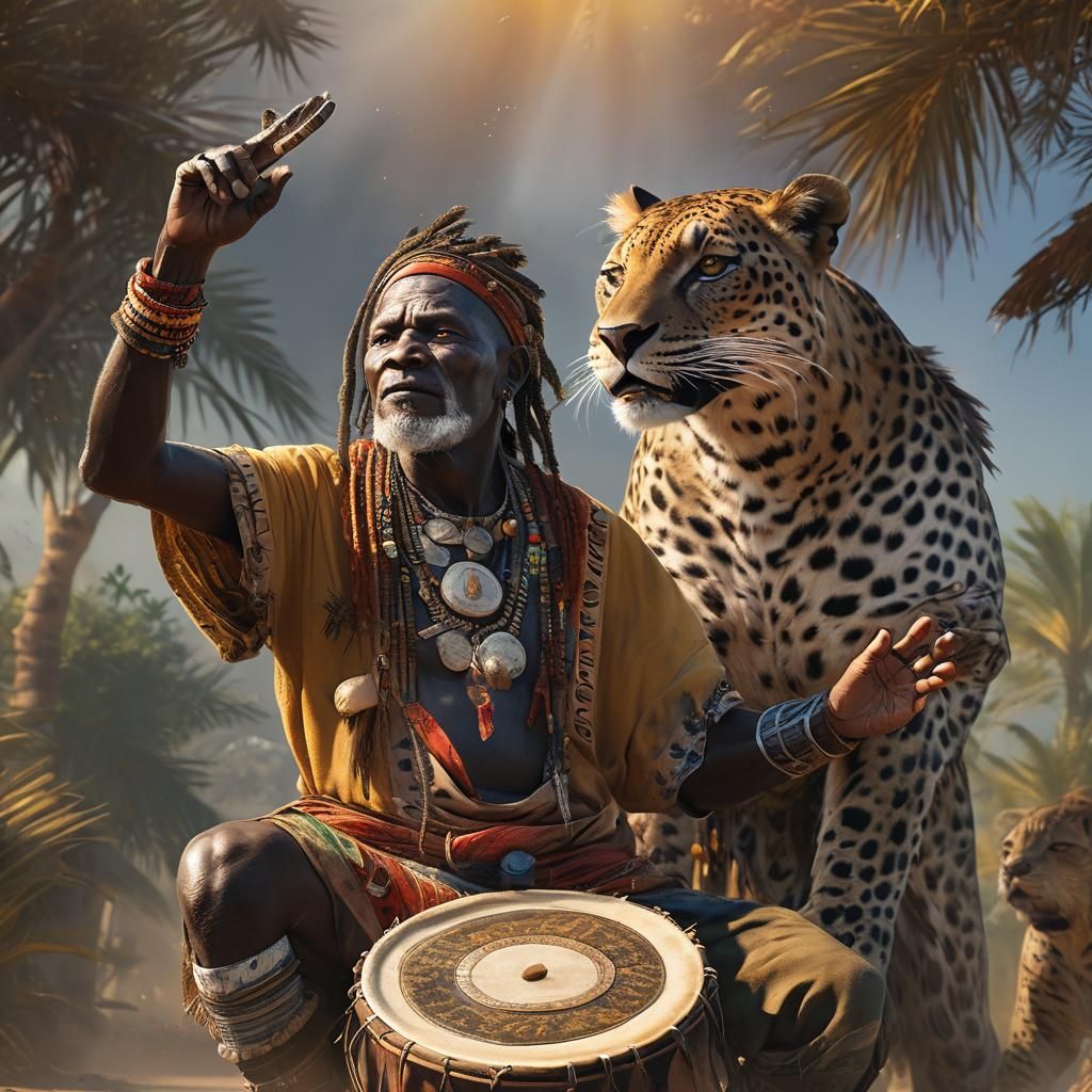 African shaman - leopard animal guide (part 1)