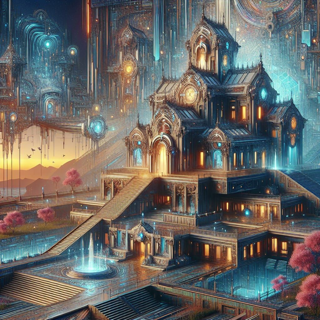 a futuristic house in future era