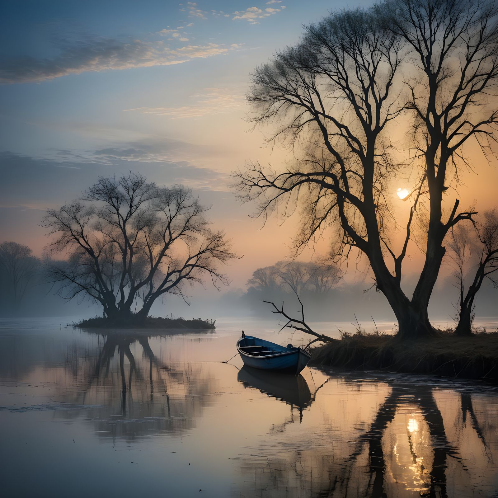 Orinoco River Sunset: Ethereal Nocturne Landscape