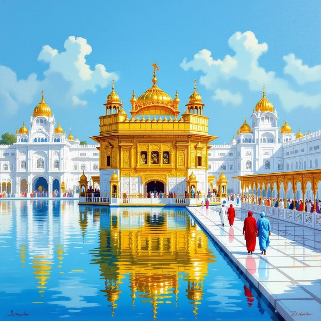 Golden Temple, Amritsar: Impressionistic View