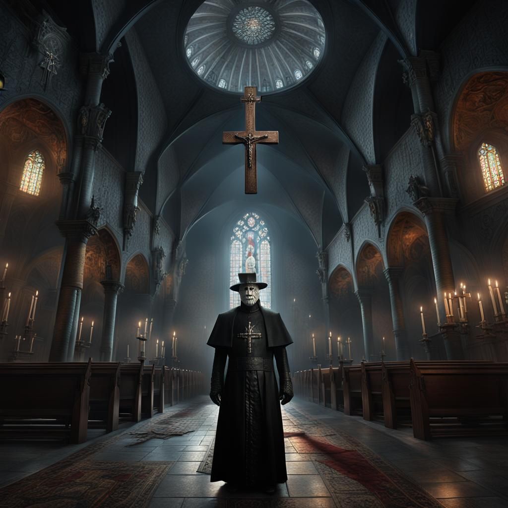 Pinhead as Catholic Priest in Dark Mass