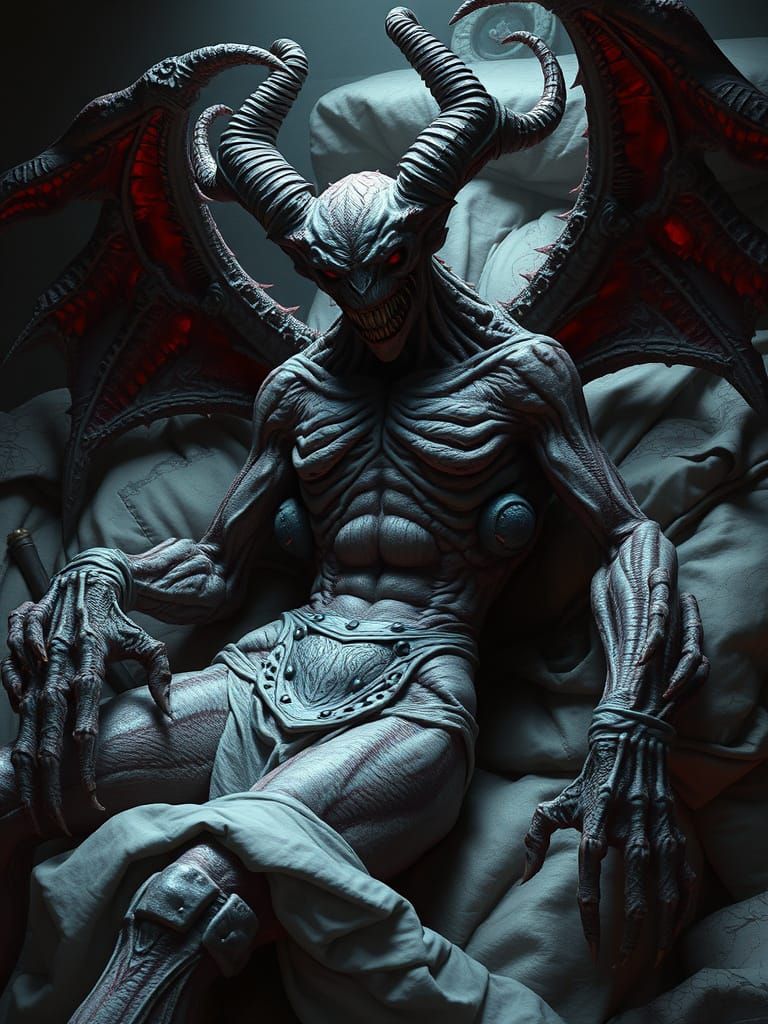 Cyberpunk Demon in Vivid 8K Resolution