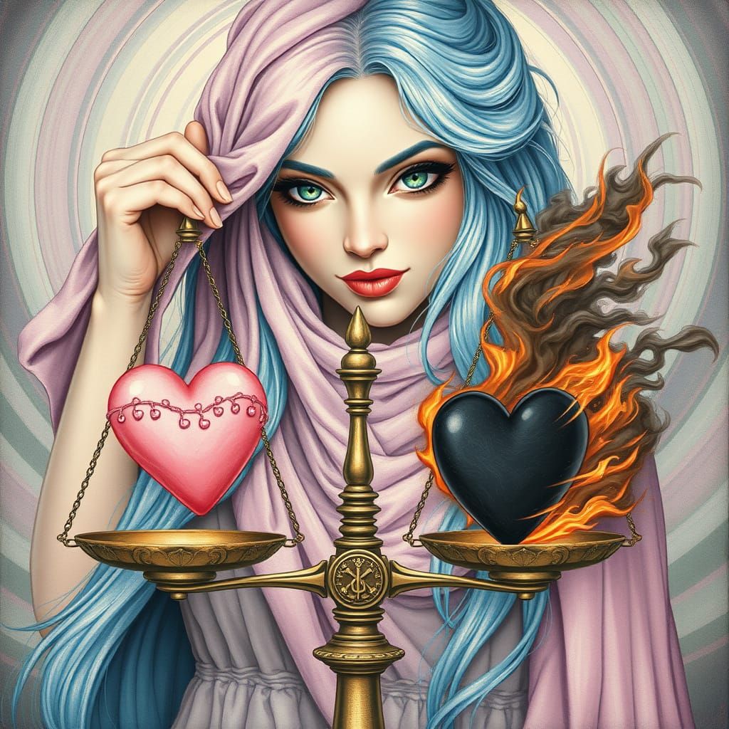 Celestial Goddess in Balance: Ethereal Light and Pastel Hues