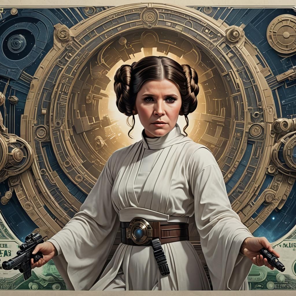 Princess Leia Star Wars Art Banknote