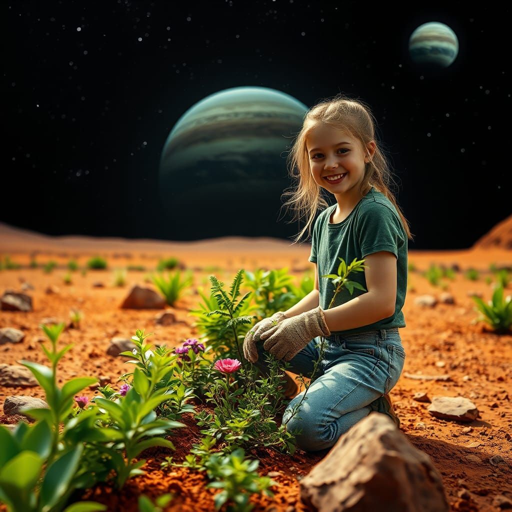 Martian Gardener: A Celestial Showcase in Film Style