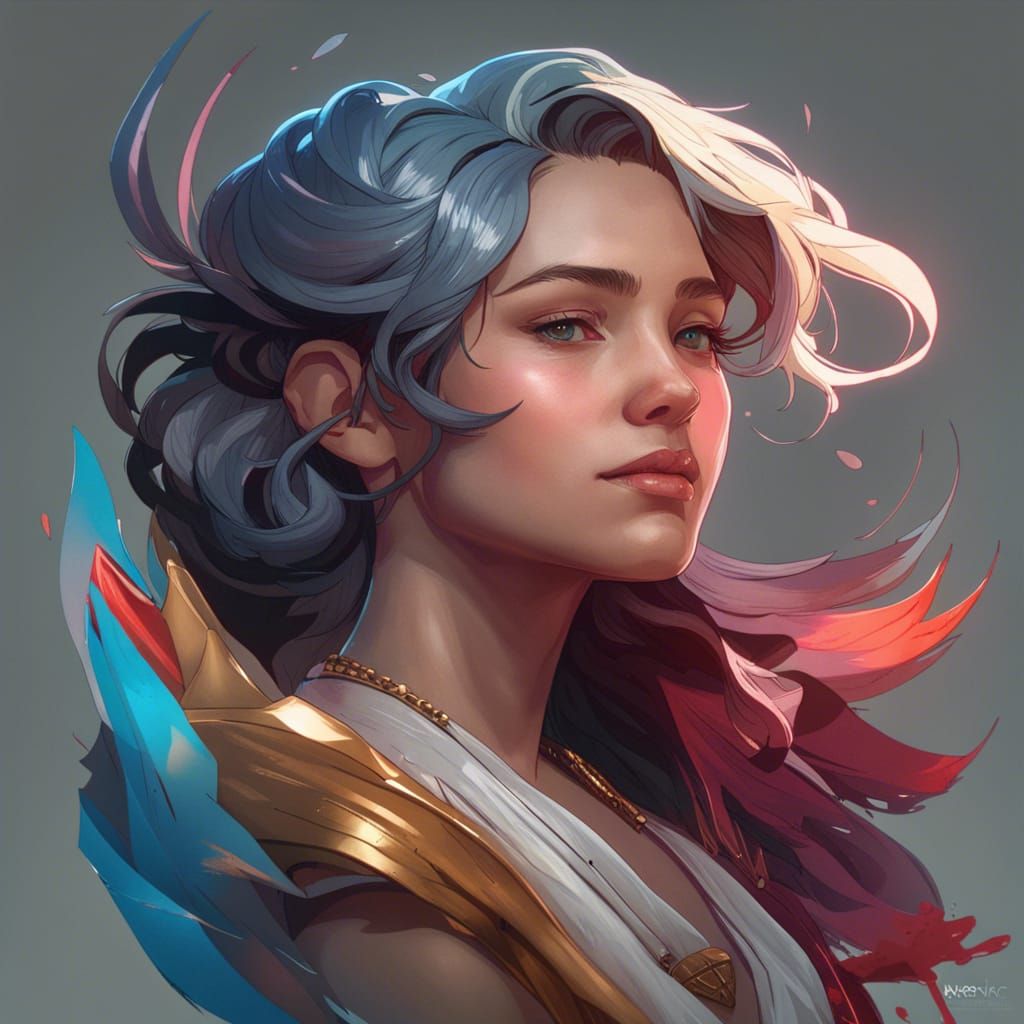 Arasaka Portrait in Dynamic Lighting, Digital Art