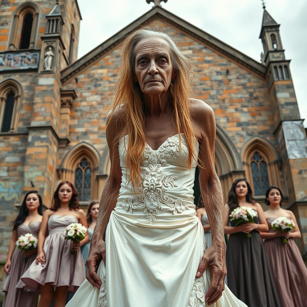 Statuesque Elderly Transvestite Dominates Lavish Wedding Sce...