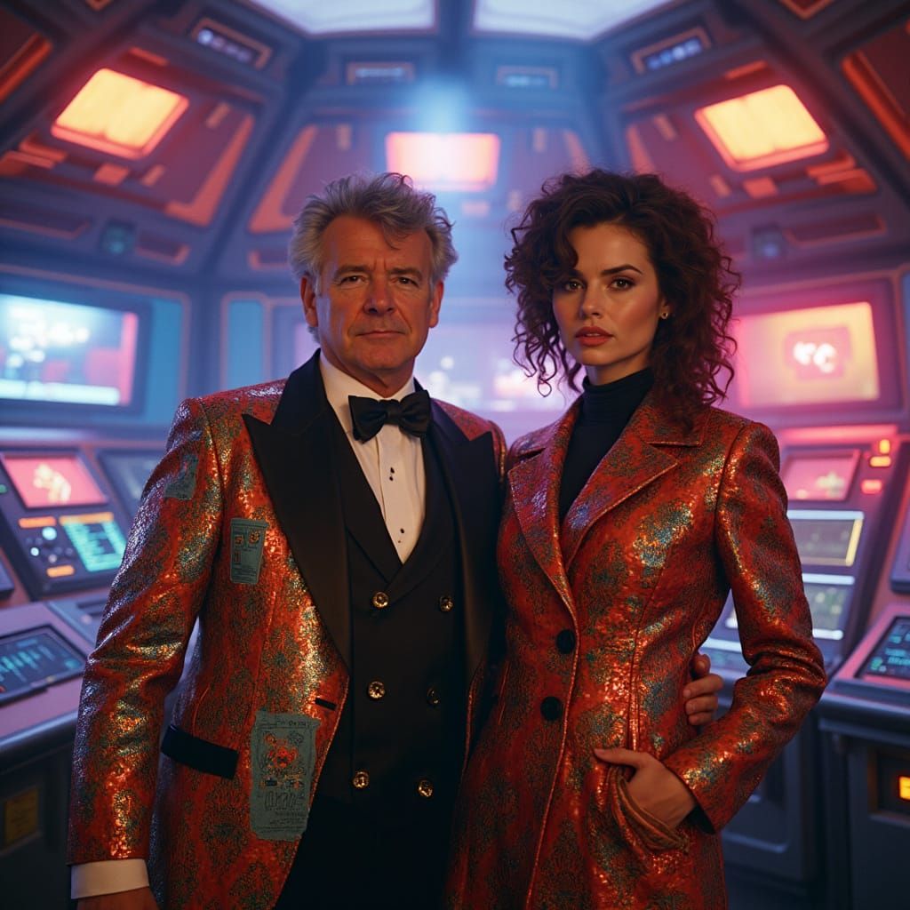 Doctor Who: Sixth Doctor and Clara in TARDIS