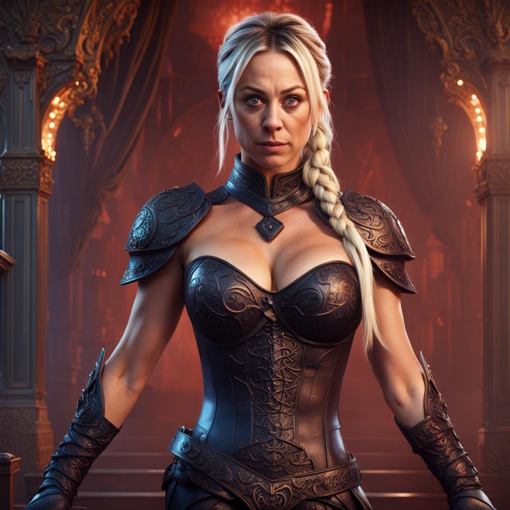 Kaley Cuoco as a Domme: Detailed Matte Painting