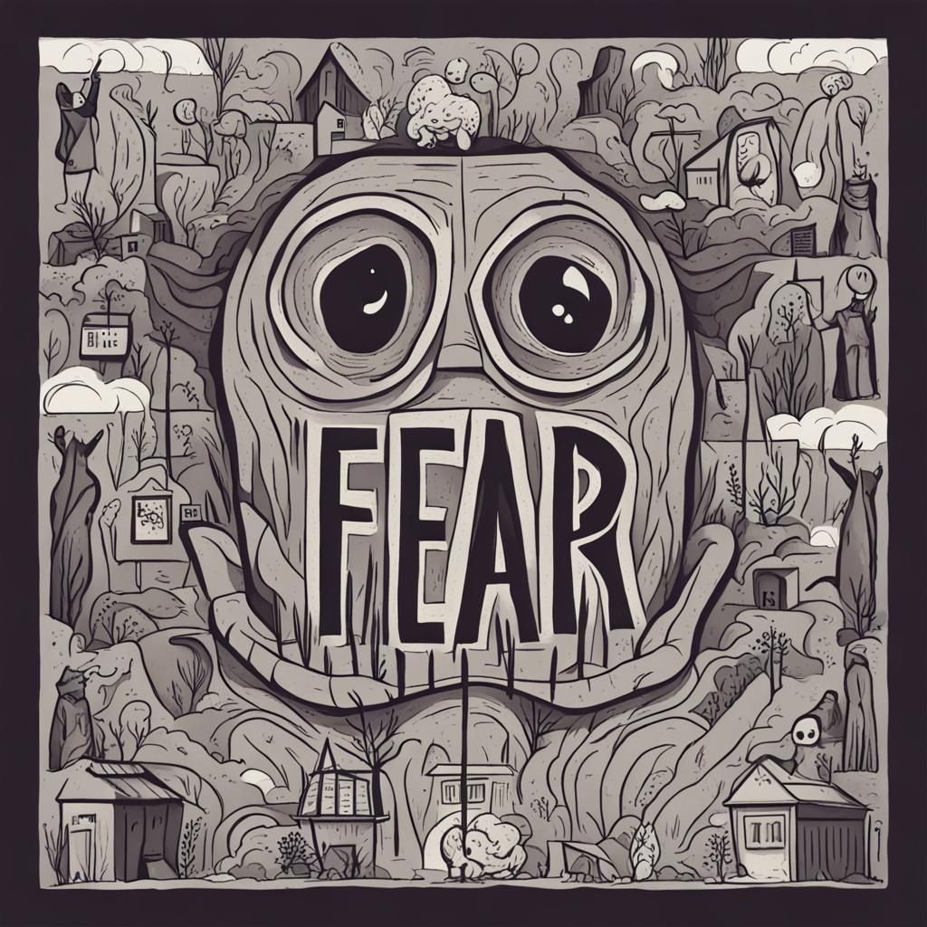 Abstract AI Generated Interpretation of Fear