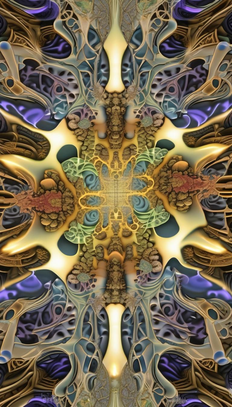 Joyful Fractal Art in Psychedelic Style