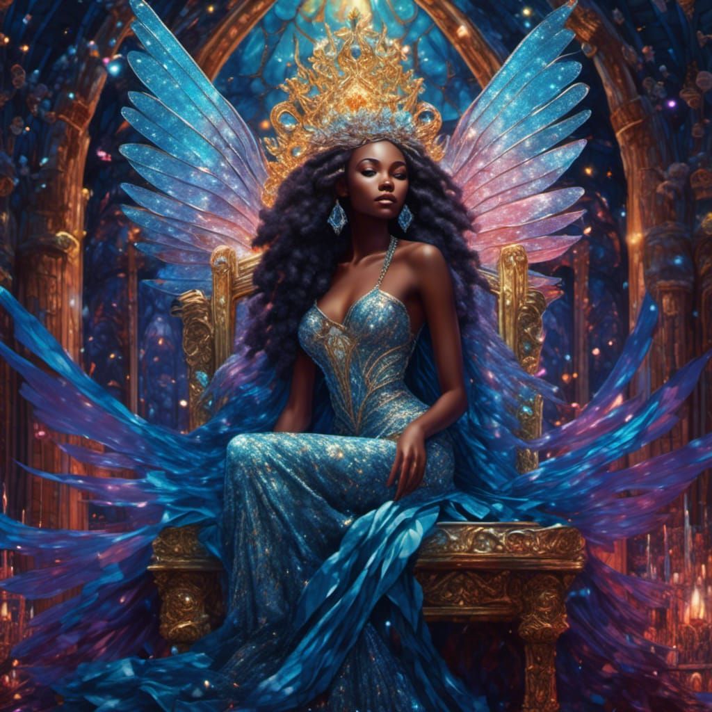 Psychedelic Fairy in Fantasy Castle