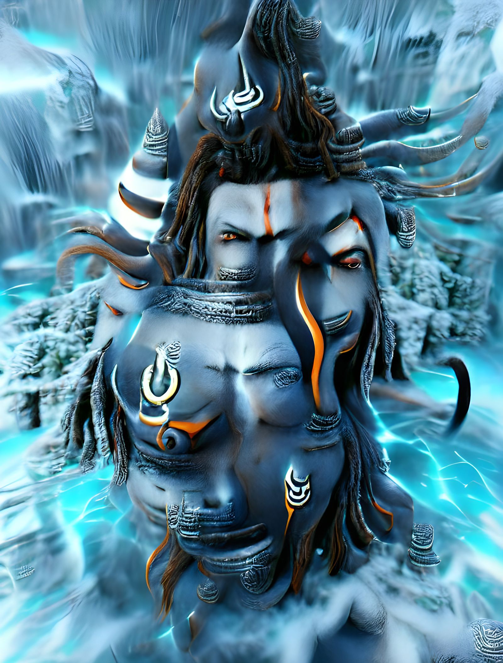 Hyperrealistic 3D Render of Shiva as Mahadeva