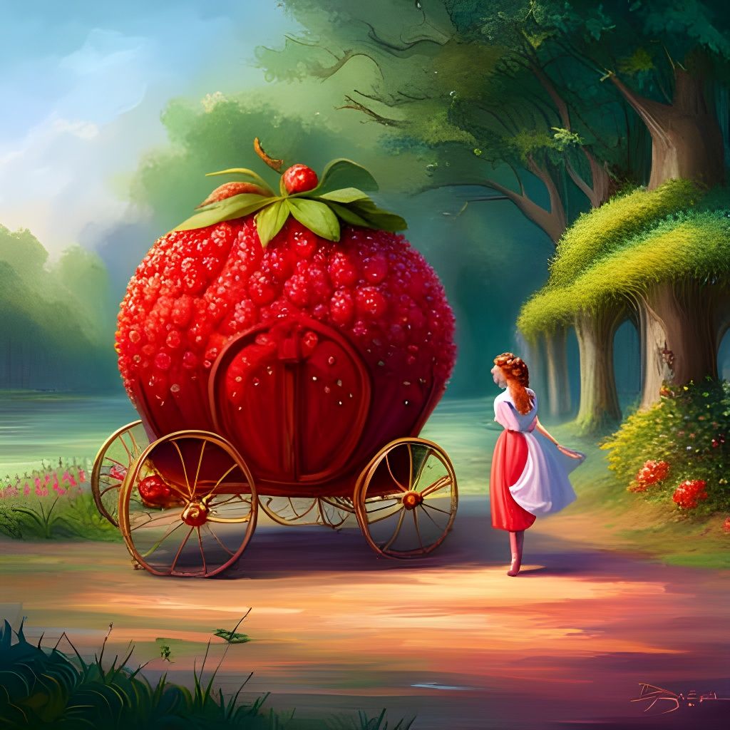 Strawberry Carriage for a Fantasy Princess
