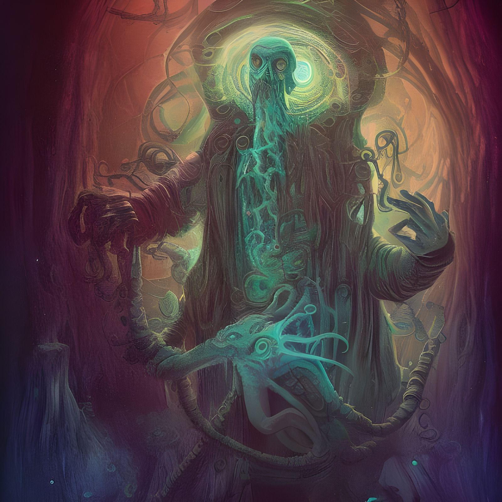 H.P. Lovecraft's Old Ones: Astral Cosmic Illustration