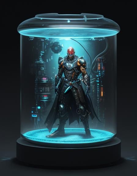 Cyberpunk Biopunk Hyperbaric Chamber Portrait in 4K