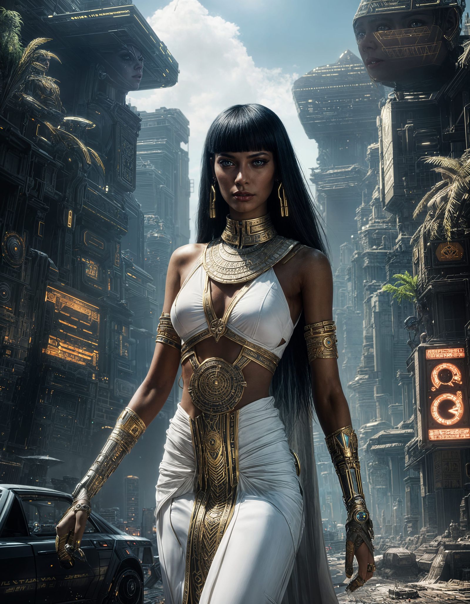 Cyberpunk Goddess of Ancient Egypt