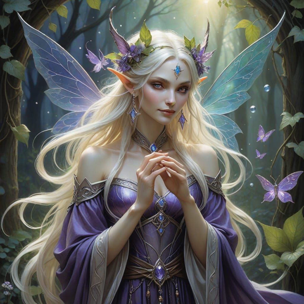 Fey Sorceress in the Feywild