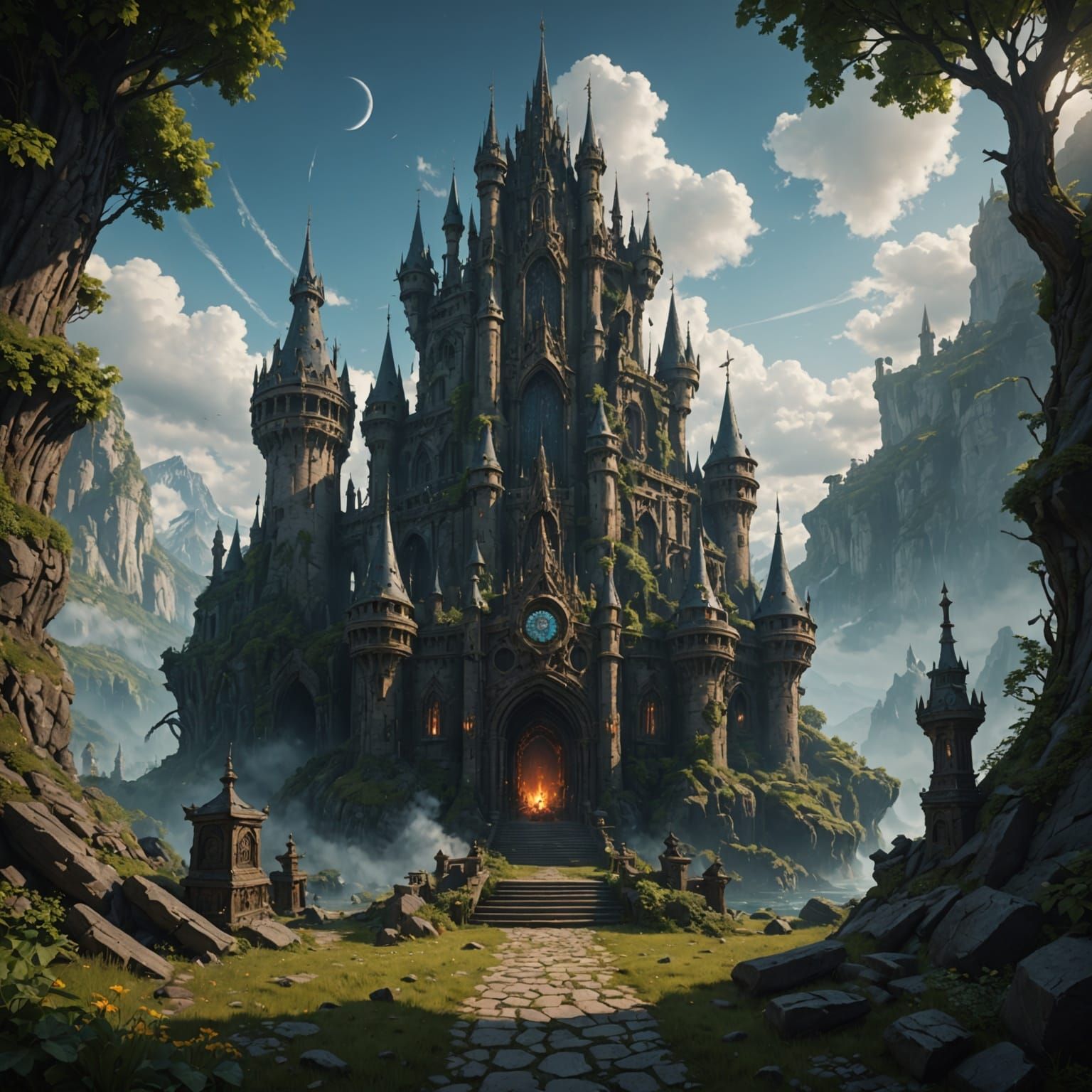 Fantastical Magic Spell in Detailed Matte Painting