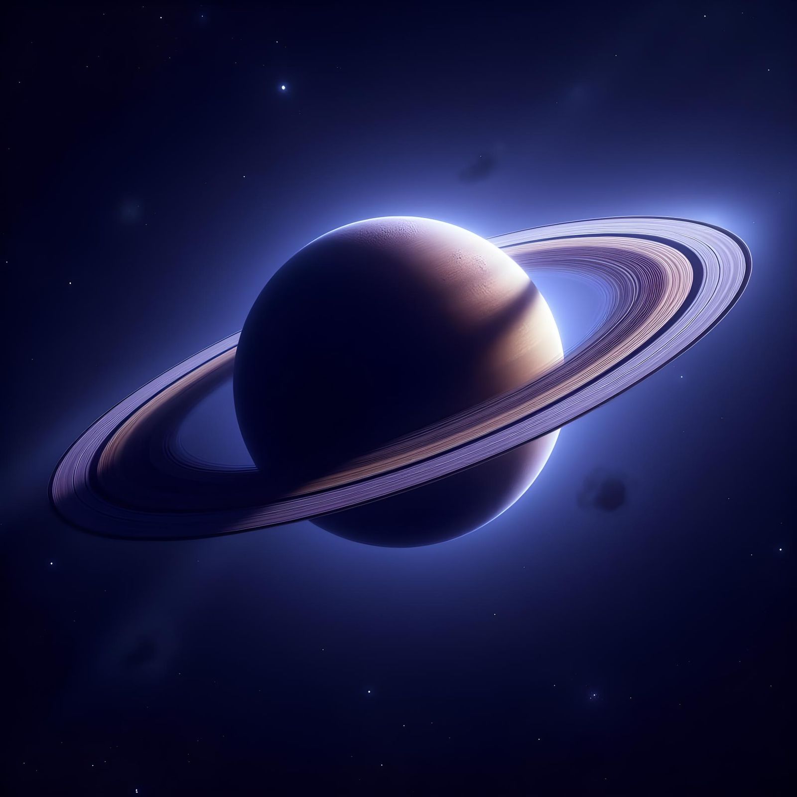 Hyperrealistic Saturn Ascends in Cosmic Sky