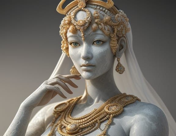 Marble Sculpture of Traditional Ama Pearl Divers