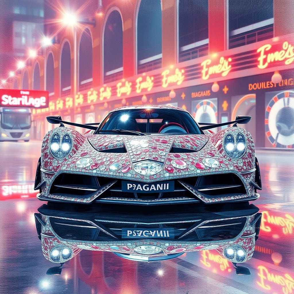 Luxury Pagani Super Car Adorned with Diamonds