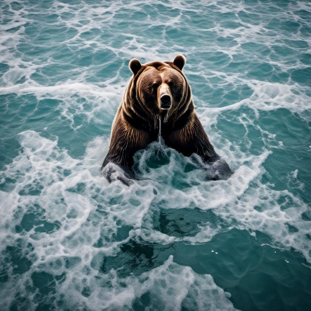 Ocean Tides: A Deep Blue Digital Art