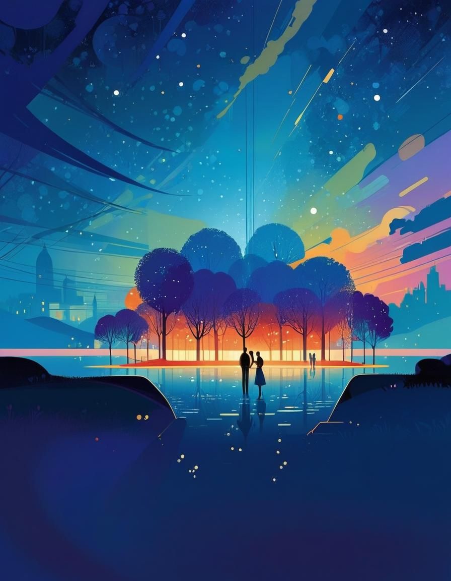 Dreamscape Digital Illustration in Cel-Shaded Style