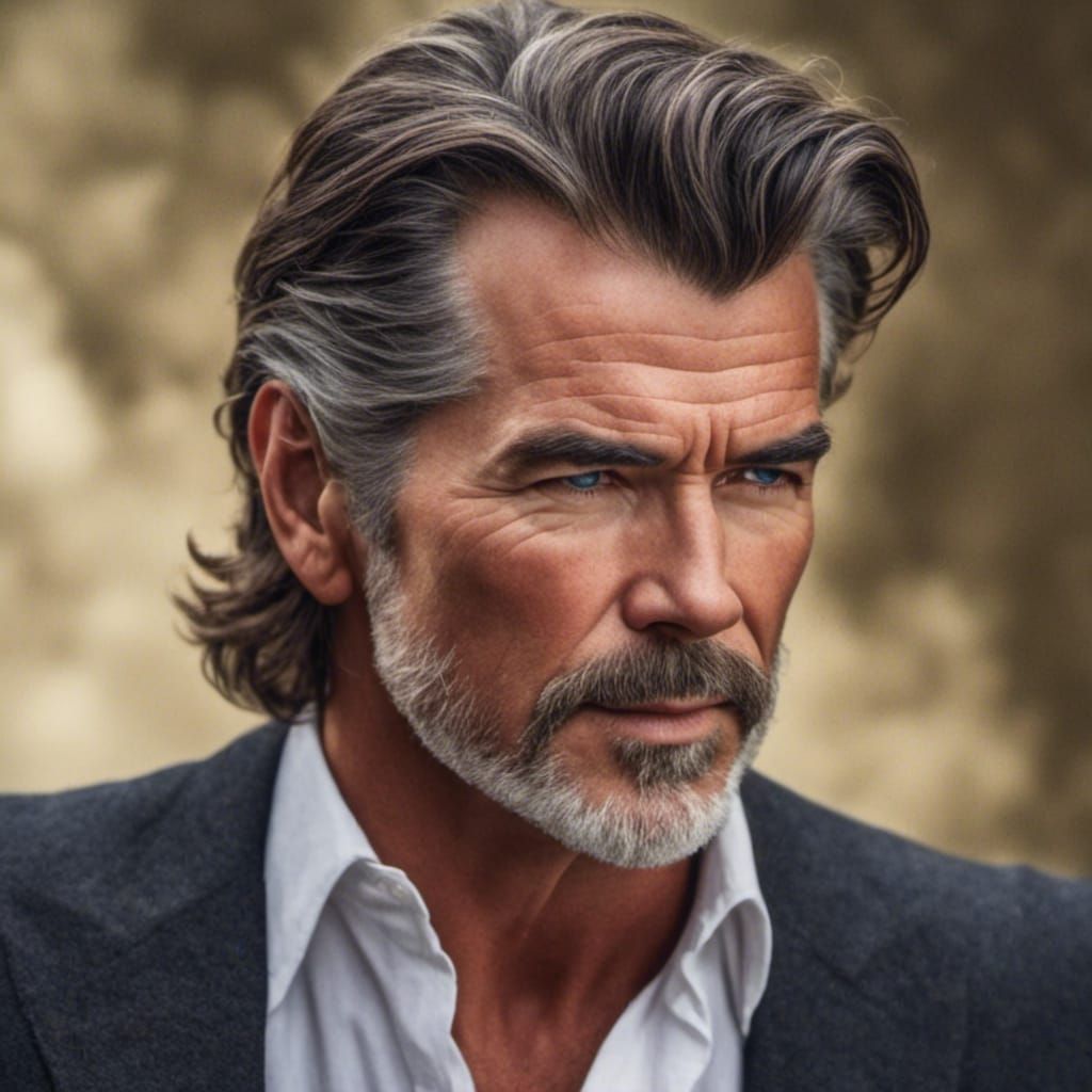 Handsome Man Portrait with Zentangle Elements