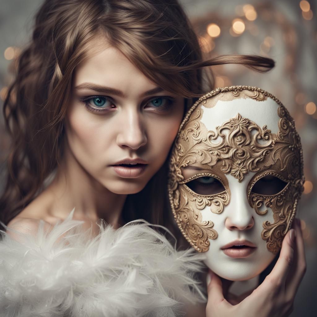 Beautiful girl witmask