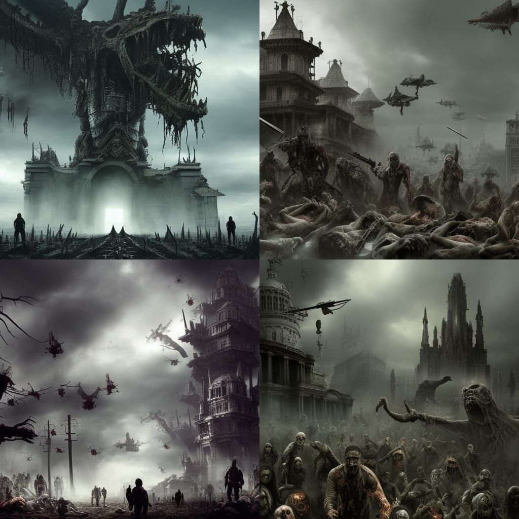 Epic Zombie War Digital Matte Painting