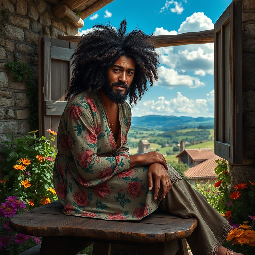 Cozy Cottage Scene in Hyperrealistic Style