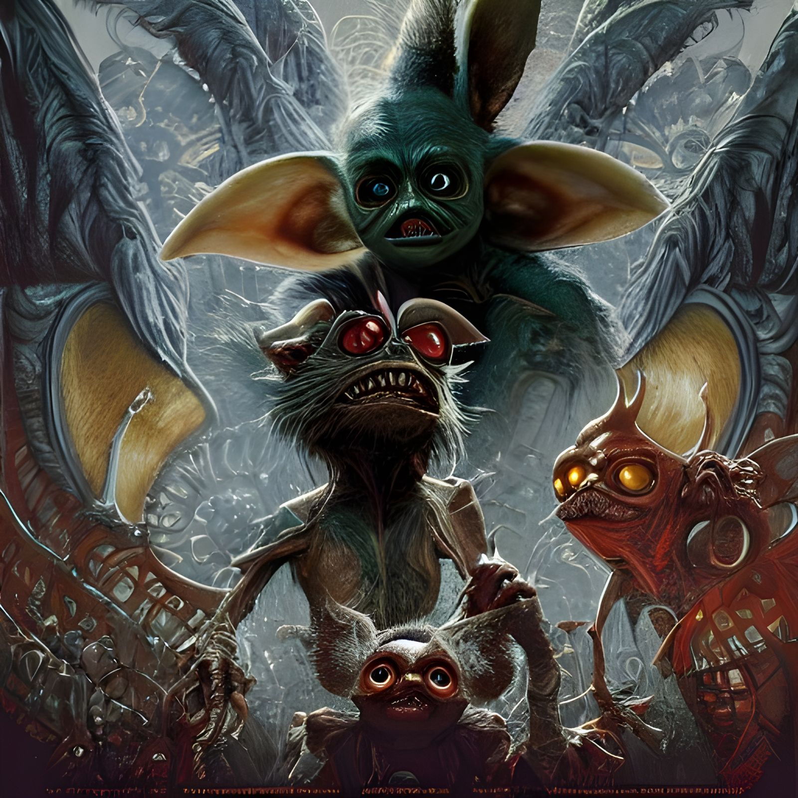 Hyperdetailed Gremlins Movie Painting in 8k