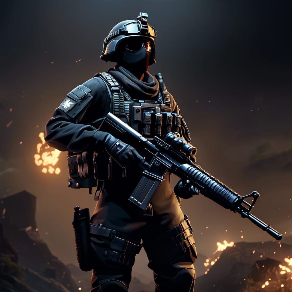 Call of Duty Ghost Character Concept Art in 8K