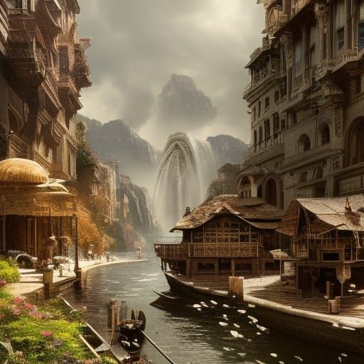 Epic Maximalist Digital Matte Painting