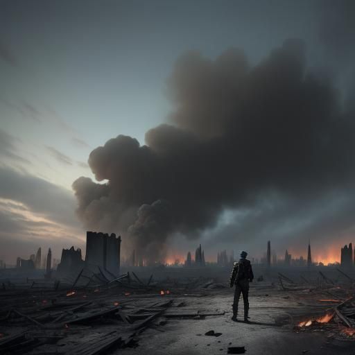 Desolate Landscape: A Hyper-Realistic Digital Art Piece